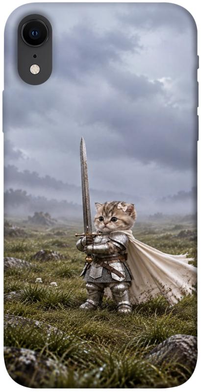 Чехол itsPrint Knight kitten для Apple iPhone XR (6.1"), мемы, купить оптом с доставкой