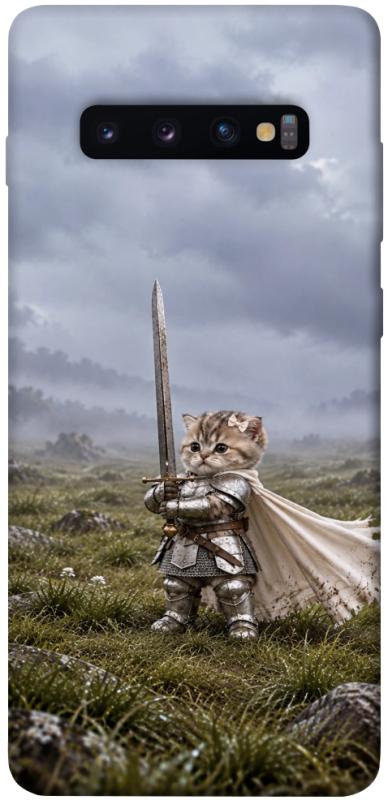 Чехол itsPrint Knight kitten для Samsung Galaxy S10+, мемы, купить оптом с доставкой