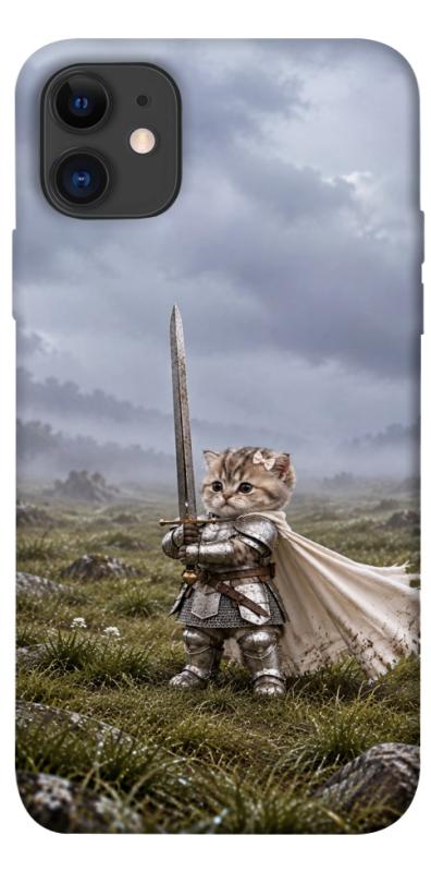 Чехол itsPrint Knight kitten для Apple iPhone 11 (6.1"), мемы, купить оптом с доставкой