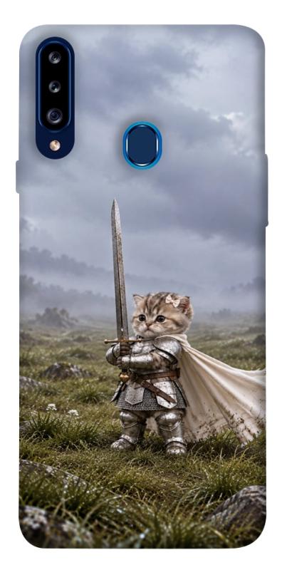 Чехол itsPrint Knight kitten для Samsung Galaxy A20s, мемы, купить оптом с доставкой
