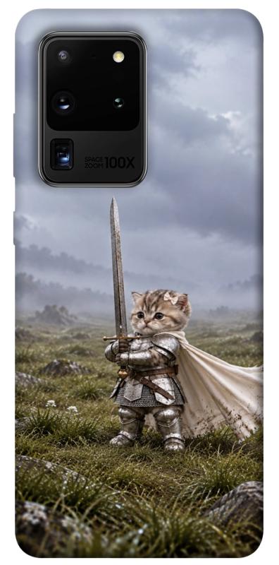 Чехол itsPrint Knight kitten для Samsung Galaxy S20 Ultra, мемы, купить оптом с доставкой