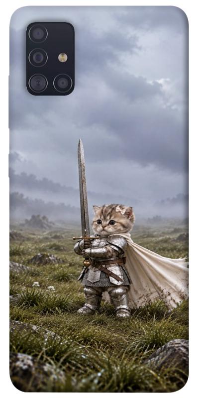 Чехол itsPrint Knight kitten для Samsung Galaxy A51, мемы, купить оптом с доставкой