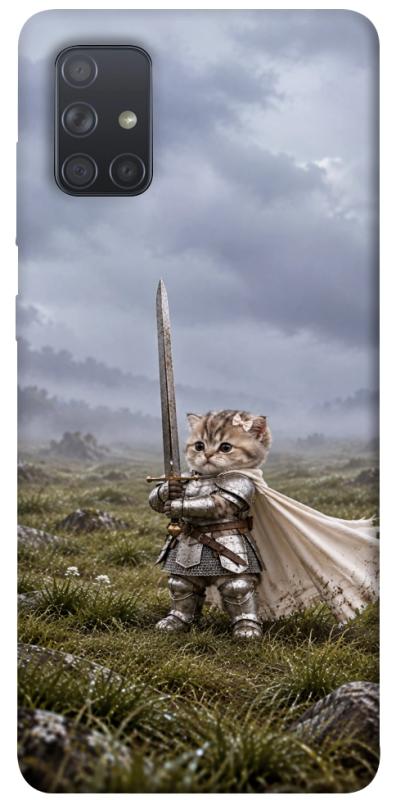 Чехол itsPrint Knight kitten для Samsung Galaxy A71, мемы, купить оптом с доставкой