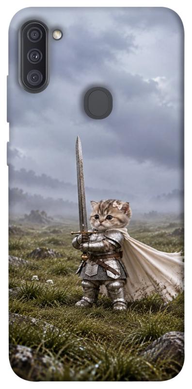 Чехол itsPrint Knight kitten для Samsung Galaxy A11, мемы, купить оптом с доставкой