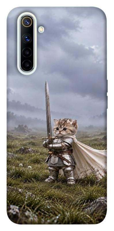 Чехол itsPrint Knight kitten для Realme 6, мемы, купить оптом с доставкой