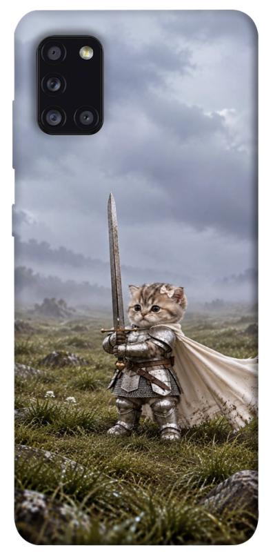 Чехол itsPrint Knight kitten для Samsung Galaxy A31, мемы, купить оптом с доставкой