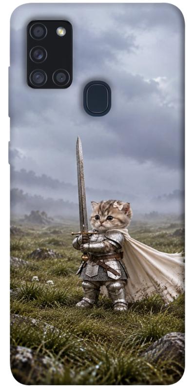 Чехол itsPrint Knight kitten для Samsung Galaxy A21s, мемы, купить оптом с доставкой
