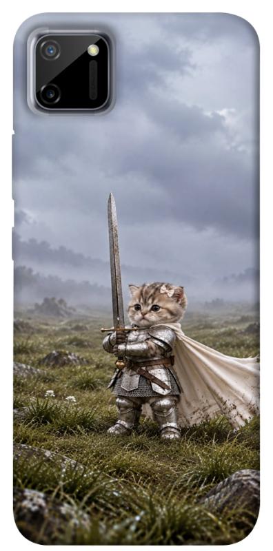 Чехол itsPrint Knight kitten для Realme C11, мемы, купить оптом с доставкой