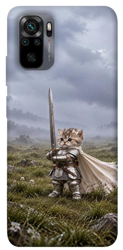 Чехол itsPrint Knight kitten для Xiaomi Redmi Note 10 / Note 10s, мемы, купить оптом с доставкой