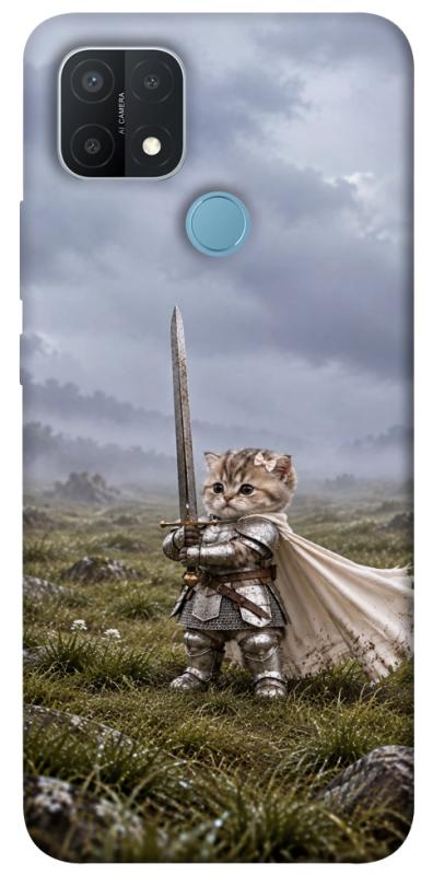 Чехол itsPrint Knight kitten для Oppo A15s / A15, мемы, купить оптом с доставкой
