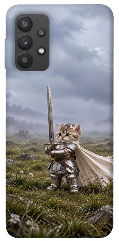 Чехол itsPrint Knight kitten для Samsung Galaxy A32 (A325F) 4G, мемы, купить оптом с доставкой