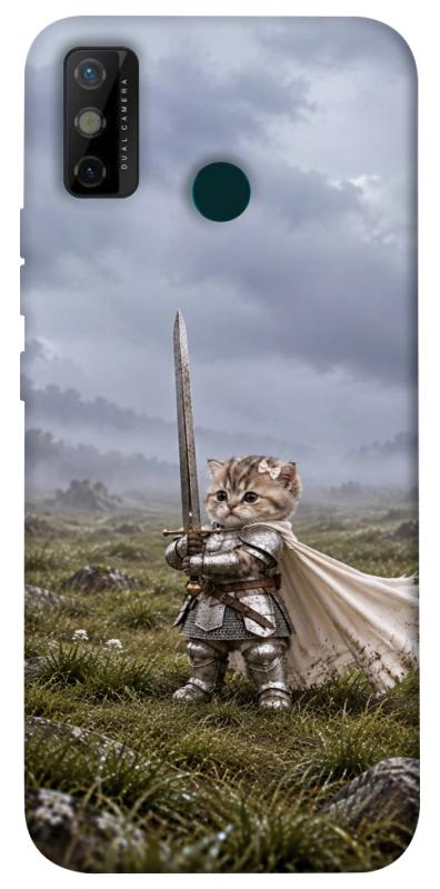 Чехол itsPrint Knight kitten для TECNO Spark 6 Go, мемы, купить оптом с доставкой