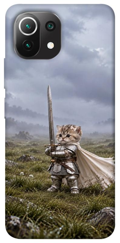 Чехол itsPrint Knight kitten для Xiaomi Mi 11 Lite, мемы, купить оптом с доставкой