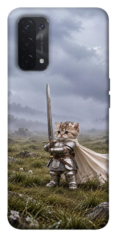 Чехол itsPrint Knight kitten для Oppo A54 4G, мемы, купить оптом с доставкой