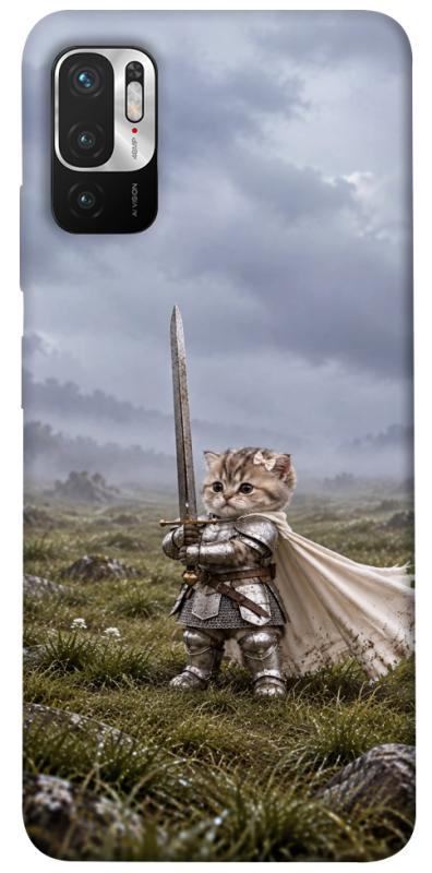 Чехол itsPrint Knight kitten для Xiaomi Redmi Note 10 5G, мемы, купить оптом с доставкой