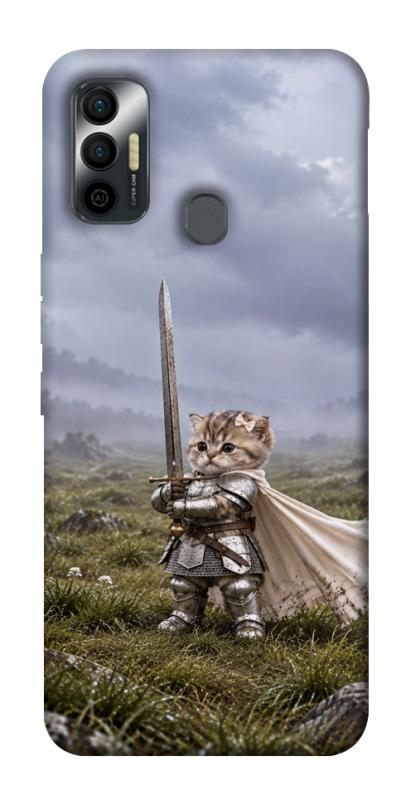 Чехол itsPrint Knight kitten для TECNO Spark 7, мемы, купить оптом с доставкой