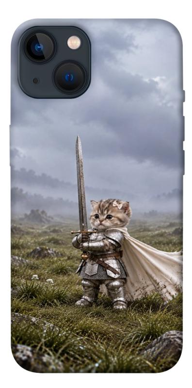 Чехол itsPrint Knight kitten для Apple iPhone 13 (6.1"), мемы, купить оптом с доставкой