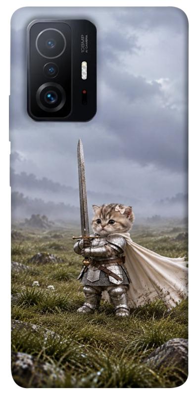 Чехол itsPrint Knight kitten для Xiaomi 11T / 11T Pro, мемы, купить оптом с доставкой