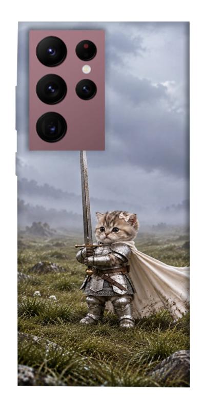 Чехол itsPrint Knight kitten для Samsung Galaxy S22 Ultra, мемы, купить оптом с доставкой