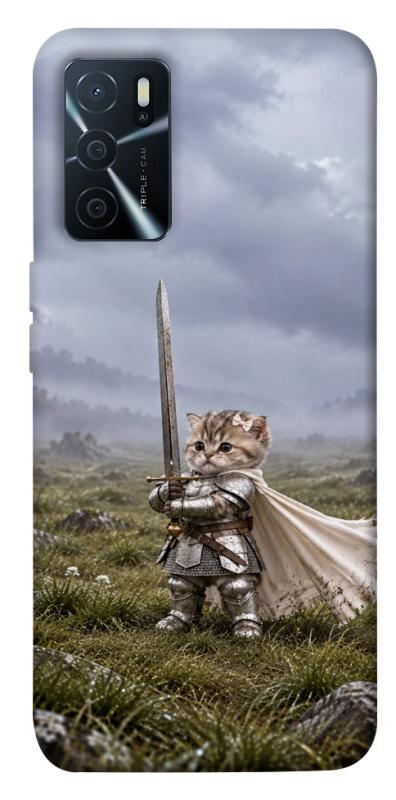 Чехол itsPrint Knight kitten для Oppo A16s / A16, мемы, купить оптом с доставкой