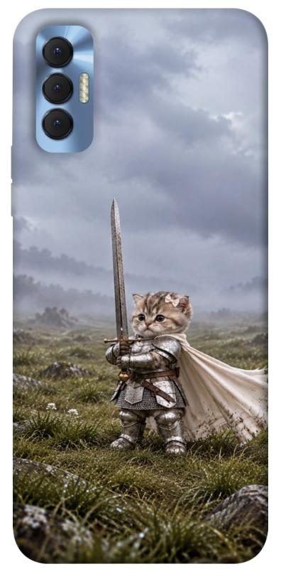 Чехол itsPrint Knight kitten для TECNO Spark 8P, мемы, купить оптом с доставкой