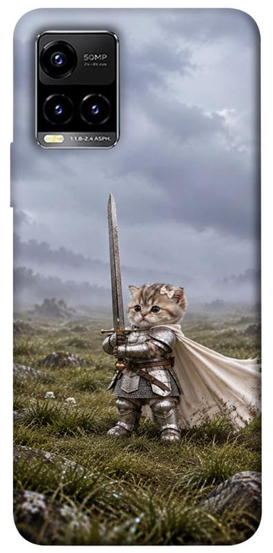 Чехол itsPrint Knight kitten для Vivo Y21 / Y33s, мемы, купить оптом с доставкой