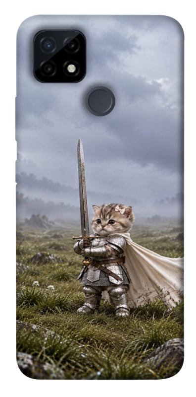 Чехол itsPrint Knight kitten для Realme C12, мемы, купить оптом с доставкой