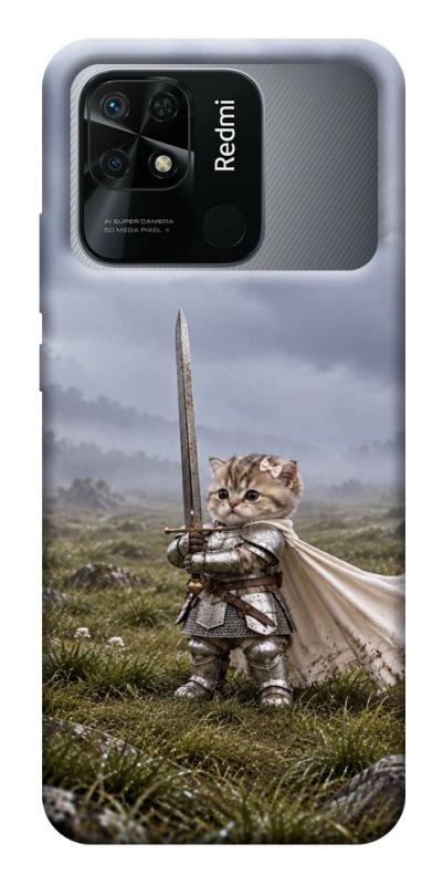 Чехол itsPrint Knight kitten для Xiaomi Redmi 10C, мемы, купить оптом с доставкой