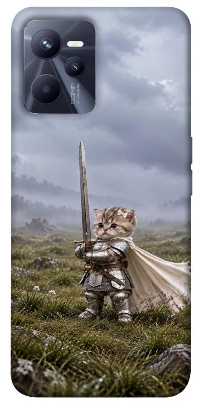 Чехол itsPrint Knight kitten для Realme C35, мемы, купить оптом с доставкой