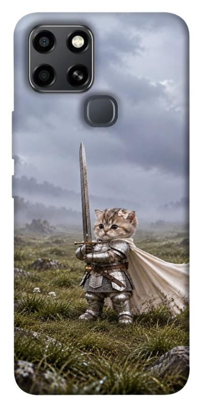 Чехол itsPrint Knight kitten для Infinix Smart 6, мемы, купить оптом с доставкой