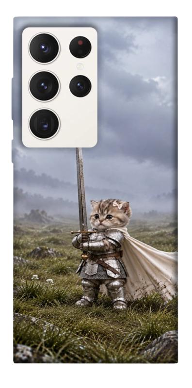 Чехол itsPrint Knight kitten для Samsung Galaxy S23 Ultra, мемы, купить оптом с доставкой