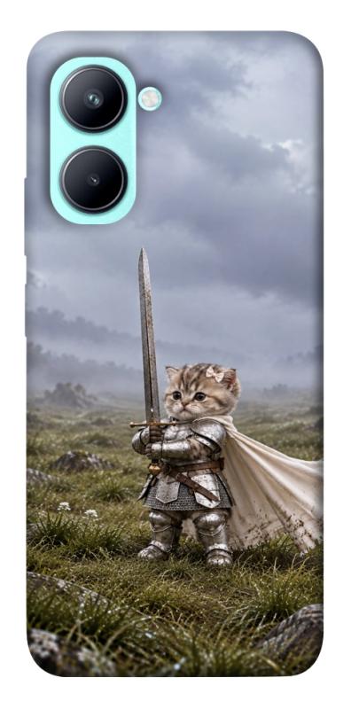 Чехол itsPrint Knight kitten для Realme C33, мемы, купить оптом с доставкой