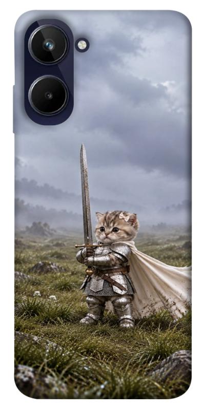 Чехол itsPrint Knight kitten для Realme 10 4G, мемы, купить оптом с доставкой