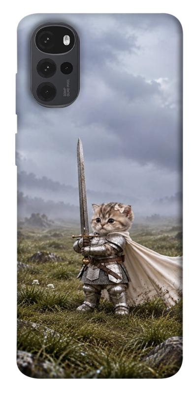 Чехол itsPrint Knight kitten для Motorola Moto G22, мемы, купить оптом с доставкой