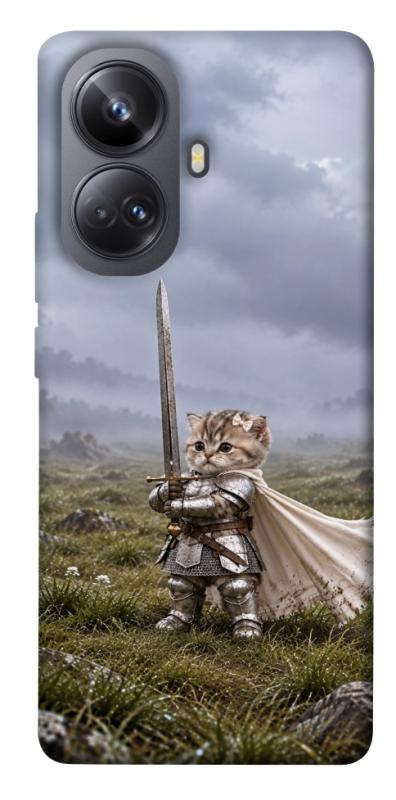 Чехол itsPrint Knight kitten для Realme 10 Pro+, мемы, купить оптом с доставкой