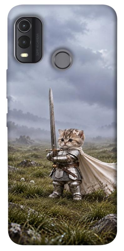 Чехол itsPrint Knight kitten для Nokia G11 Plus, мемы, купить оптом с доставкой