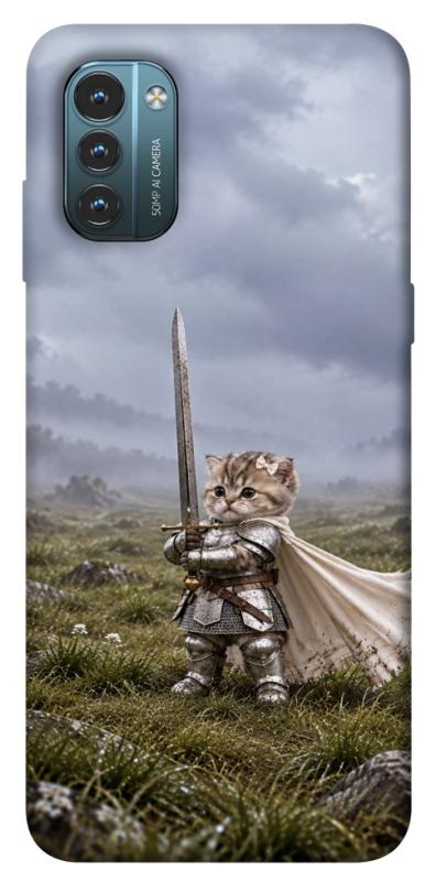 Чехол itsPrint Knight kitten для Nokia G21, мемы, купить оптом с доставкой