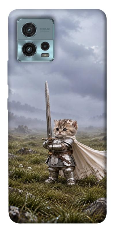 Чехол itsPrint Knight kitten для Motorola Moto G72, мемы, купить оптом с доставкой