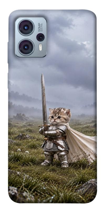 Чехол itsPrint Knight kitten для Motorola Moto G23, мемы, купить оптом с доставкой