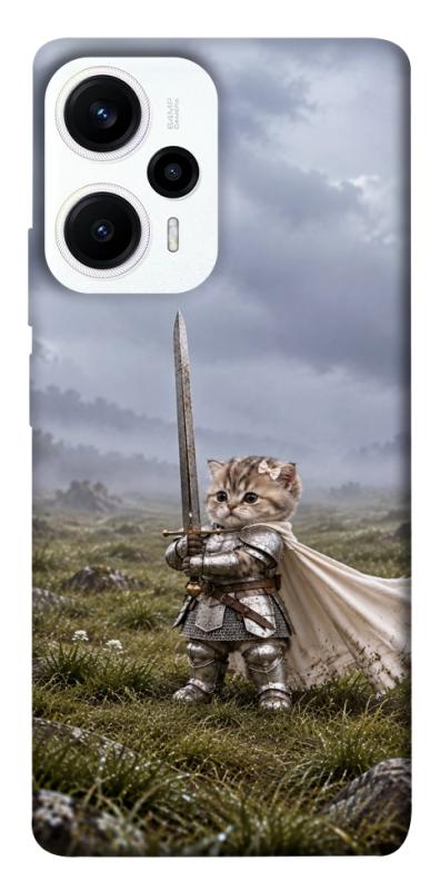 Чехол itsPrint Knight kitten для Xiaomi Poco F5 / Note 12 Turbo, мемы, купить оптом с доставкой