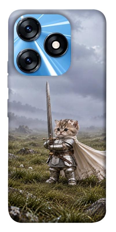 Чехол itsPrint Knight kitten для TECNO Spark 10 Pro, мемы, купить оптом с доставкой