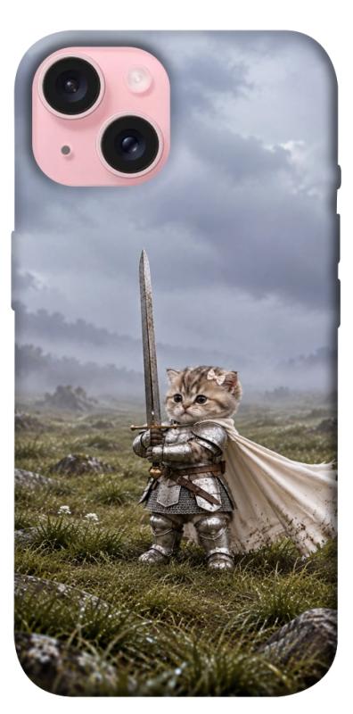 Чехол itsPrint Knight kitten для Apple iPhone 15 (6.1"), мемы, купить оптом с доставкой