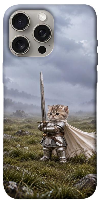 Чехол itsPrint Knight kitten для Apple iPhone 15 Pro Max (6.7"), мемы, купить оптом с доставкой