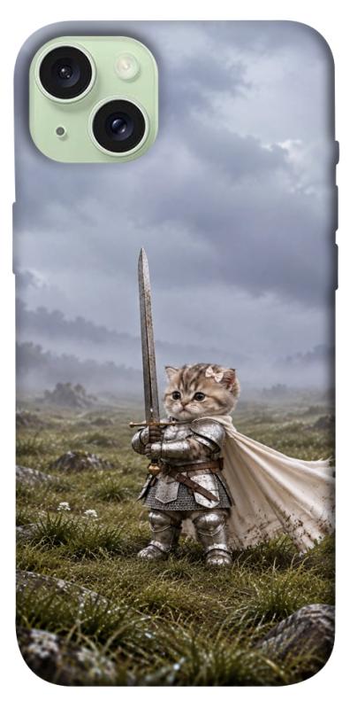Чехол itsPrint Knight kitten для Apple iPhone 15 Plus (6.7"), мемы, купить оптом с доставкой
