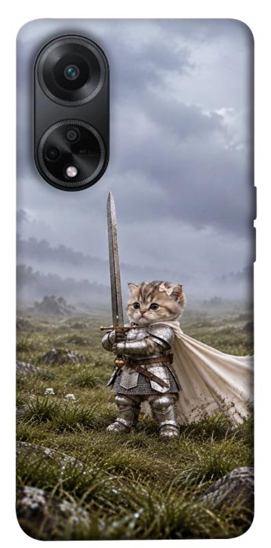 Чехол itsPrint Knight kitten для Oppo A58 4G, мемы, купить оптом с доставкой