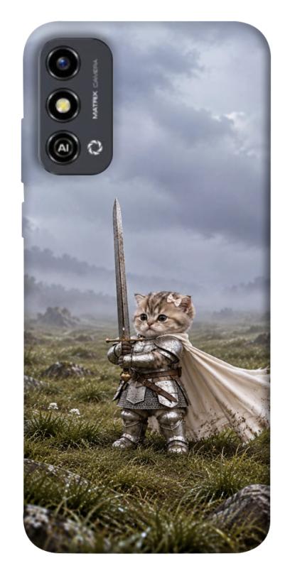 Чехол itsPrint Knight kitten для ZTE Blade A53, мемы, купить оптом с доставкой