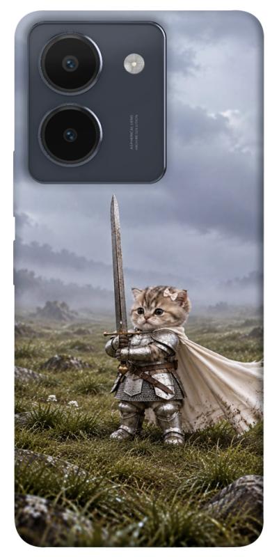Чехол itsPrint Knight kitten для Vivo Y36, мемы, купить оптом с доставкой