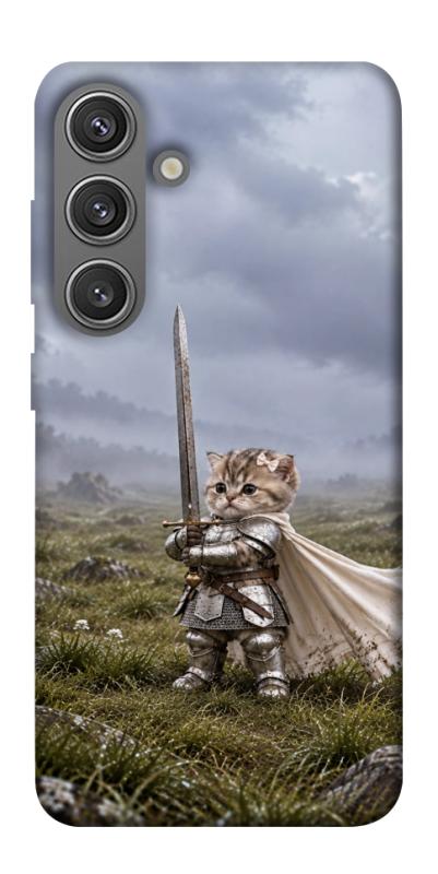 Чехол itsPrint Knight kitten для Samsung Galaxy S24+, мемы, купить оптом с доставкой