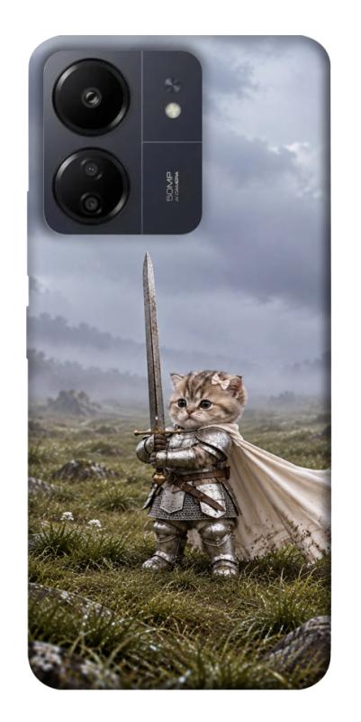 Чехол itsPrint Knight kitten для Xiaomi Redmi 13C, мемы, купить оптом с доставкой