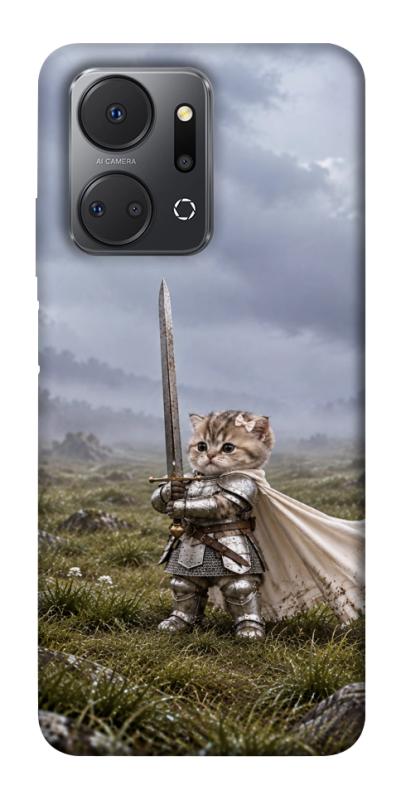 Чехол itsPrint Knight kitten для Huawei Honor X7a, мемы, купить оптом с доставкой